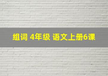 组词 4年级 语文上册6课